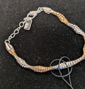 Elegant Two-Tone Bracelet 9 In End To End 5th Avenue